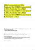 RECA Residential Unit 1, RECA Residential Unit 2, RECA Residential Unit 3, RECA Residential Unit 4, RECA Residential Unit 5, RECA Residential Unit 6, RECA Residential Unit 7, RECA Residential Unit 8, RECA Residential Unit 9 all complete solution