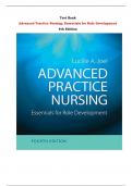 Advanced Practice Nursing: Essentials for Role Development 4th Edition Test Bank By Lucille A. Joel | Chapter 1 – 30, Latest - 2024|