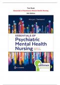 Essentials of Psychiatric Mental Health Nursing  8th Edition Test Bank By Karyn I. Morgan, Mary C. Townsend| Chapter 1 – 32, Latest - 2024|