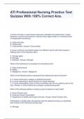 ATI Professional Nursing Practice Test Quizzes With 100&percnt; Correct Ans&period;