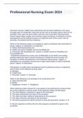 Professional Nursing Exam 2024