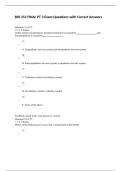 BIO 251 FINAL PT 3 Exam Questions with Correct Answers