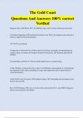 The Gold Coast Questions And Answers 100&percnt; correct Verified