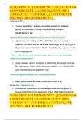 NURS MISC ATI COMMUNITY QUESTIONS & ANSWERS BEST EXAM SOLUTION 100&percnt; CORRECTLY VERIFIED LATEST UPDATE 2023&sol;2024 GRADED&sol;RATED A&plus;