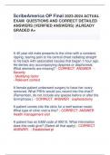 ScribeAmerica OP Final 2023-2024 ACTUAL  EXAM QUESTIONS AND CORRECT DETAILED  ANSWERS &lpar;VERIFIED ANSWERS&rpar; &vert;ALREADY  GRADED A&plus;