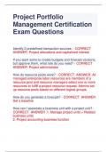 Project Portfolio  Management Certification  Exam Questions Identify 2 predefined transaction sources: - CORRECT  ANSWER Project allocations and capitalized interest