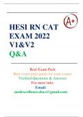 NEW FILE UPDATE 2024: HESI RN CAT EXAM 2022 VERSIONS 1 & 2 QUESTIONS AND ANSWERS