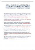HFMA CRCR EXAM LATEST EXAM 170&plus; QUESTIONS AND CORRECT ANSWERS&lpar;VERIFIED ANSWERS&rpar;