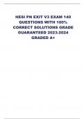 HESI PN EXIT V3 EXAM 140 QUESTIONS WITH 100% CORRECT SOLUTIONS GRADE GUARANTEED 2023-2024 GRADED A+