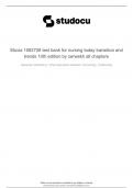 TEST BANK FOR NURSING TODAY TRANSITION AND TRENDS 10TH EDITION BY ZERWEKH-100% verified -