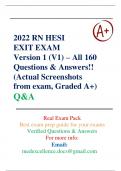  2022/2023 HESI RN EXIT EXAM Version 1 (V1) – All 160 Questions & Answers!! (Actual Screenshots from Real Exam, Graded A+) (All Included!!) (I received 1178 score)