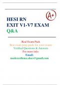 HESI RN EXIT EXAM V1-V7 / RN EXIT HESI EXAM V1,V2,V3,V4,V5,V6,V7/ MED SURG HESI EXIT EXAM / ATI CAPSTONE HESI EXIT EXAM QUESTIONS AND ANSWERS WITH RATIONALES. 