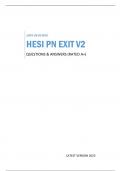 100% REVIEWED HESI PN EXIT V2 QUESTIONS & ANSWERS (RATED A+)
