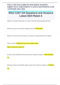 WGU C207 DATA DRIVEN DECISION MAKING OBJECTIVE ASSESSMENT LATEST QUESTIONS AND ANSWERS 2023-2024