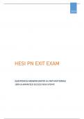 HESI PN EXIT EXAM QUESTIONS & ANSWERS (RATED A+) WITH RATIONALE 100% GUARANTEED SUCCESS NEW UPDATE