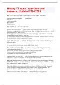 History Y2 exam &vert; questions and answers &vert; Updated 2024&sol;2025
