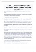 ANSC 221 Purdue Final Exam Questions with Complete Solution  Graded A+