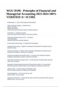 WGU D196 - Principles of Financial and Managerial Accounting 2023-2024100&percnt; VERIFIED A&plus; SCORE&period;