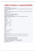 CHEM 121 Module 1 | updated 2024/2025