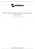 ATI PEDS Proctored Care of Child- exam retake-with 100% verified solutions-