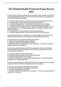 ATI Mental Health Proctored Exam Review 2023
