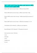 MLT AMT&sol;ASCP Prep Questions and Answers 100&percnt; Correct&vert; Latest Update 2024