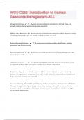 WGU C232&colon; Introduction to Human Resource Management 189 Questions with 100&percnt; Correct Answers &vert; Verified &vert; Updated 2024