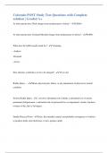 Colorado POST Study Test Questions with Complete solution | Graded A+