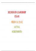 2022&sol;23 HESI RN LEADERSHIP EXAM VERSION 1 & 2 &lpar;V1-V2&rpar; &lpar;ACTUAL SCREENSHOTS&rpar; QUESTIONS AND ANSWERS