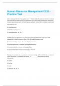 Human Resource Management C232 - 50 Practice Test Questions And Answers