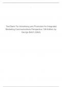 Test Bank For Advertising and Promotion An Integrated Marketing Communications Perspective