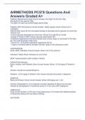 AIRMETHODS PCG'S Questions And  Answers Graded A&plus;