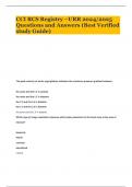 CCI RCS Registry &ndash;URR 2024&sol;2025 Questions and Answers &lpar;Best Verified study Guide&rpar;