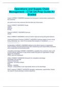 Operations and Supply Chain Management - C720 OA Prep Guide A+ Graded