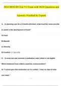 2024 HESI RN Exit V1 Exam with NGN Questions and Answers (Verified by Expert)
