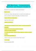 Med-Surg II HESI Exam Questions and  Answers 100&percnt; Pass