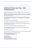 20 Week PE Interview Prep - LBO Modeling Exam Questions and Answers