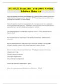 NY MPJE Exam 2024 &vert; with 100&percnt; Verified Solutions &vert;Rated A&plus;