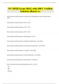 NY MPJE Exam 2024 &vert; with 100&percnt; Verified Solutions &vert;Rated A&plus;