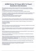 AORN Periop 101 Exam &lpar;80&percnt; To Pass&excl;&rpar; Questions And Answers