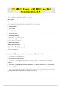 NY MPJE Exam &vert; with 100&percnt; Verified Solutions &vert;Rated A&plus;