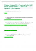 Medical-Surgical RN A Prophecy Relias 2024 Latest Update Graded A&plus; Real Exam Complete 100 Questions