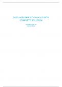  2020 HESI RN EXIT EXAM V2 WITH COMPLETE SOLUTION Introduction to Humanities  