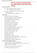 WGU C214 FINANCIAL MANAGEMENT  KEY  FOMULARS FOR 2024 FINAL EXAM UPDATE
