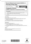 GCSE EDEXCEL May 2023 Computer Science Paper 1 + Paper 2 Question Papers