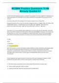 NCSBN Practice Questions 76-90 Already Graded A&plus;