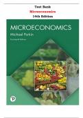 Microeconomics 14th Edition By Michael Parkin |All Chapters,  Latest-2024|