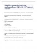 MDARD Commercial Pesticide Applicator Exam 2024 with 100% correct answers