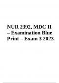 NUR 2392 MDC II Examination Blue Print 2024