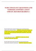 NURS 3150 EXAM 3 QUESTIONS AND  VERIFIED ANSWERS LATEST  UPDATE 2023&sol;2024&sol;GRADED A&plus;